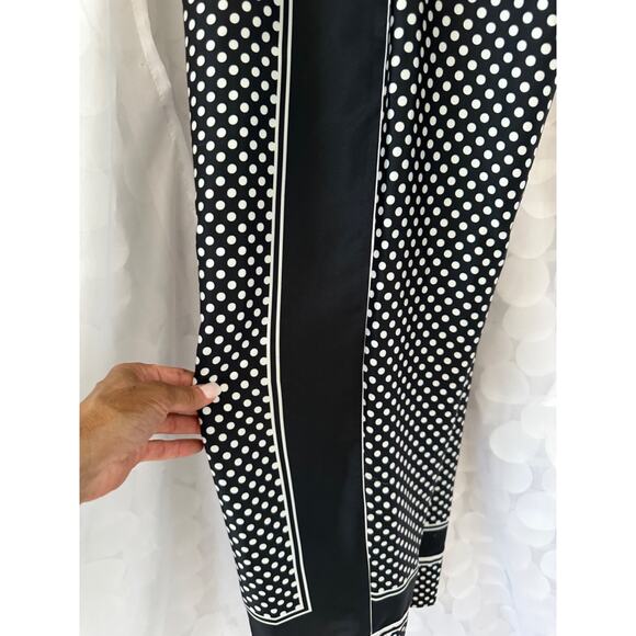 J Crew Marie Marot womens 6 Polka Dot Wide Leg Pants Satin Side Stripes hi rise - Picture 6 of 8